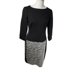 LAUREN Ralph Lauren Women's size 10 Black & Gray Faux Leather Dress